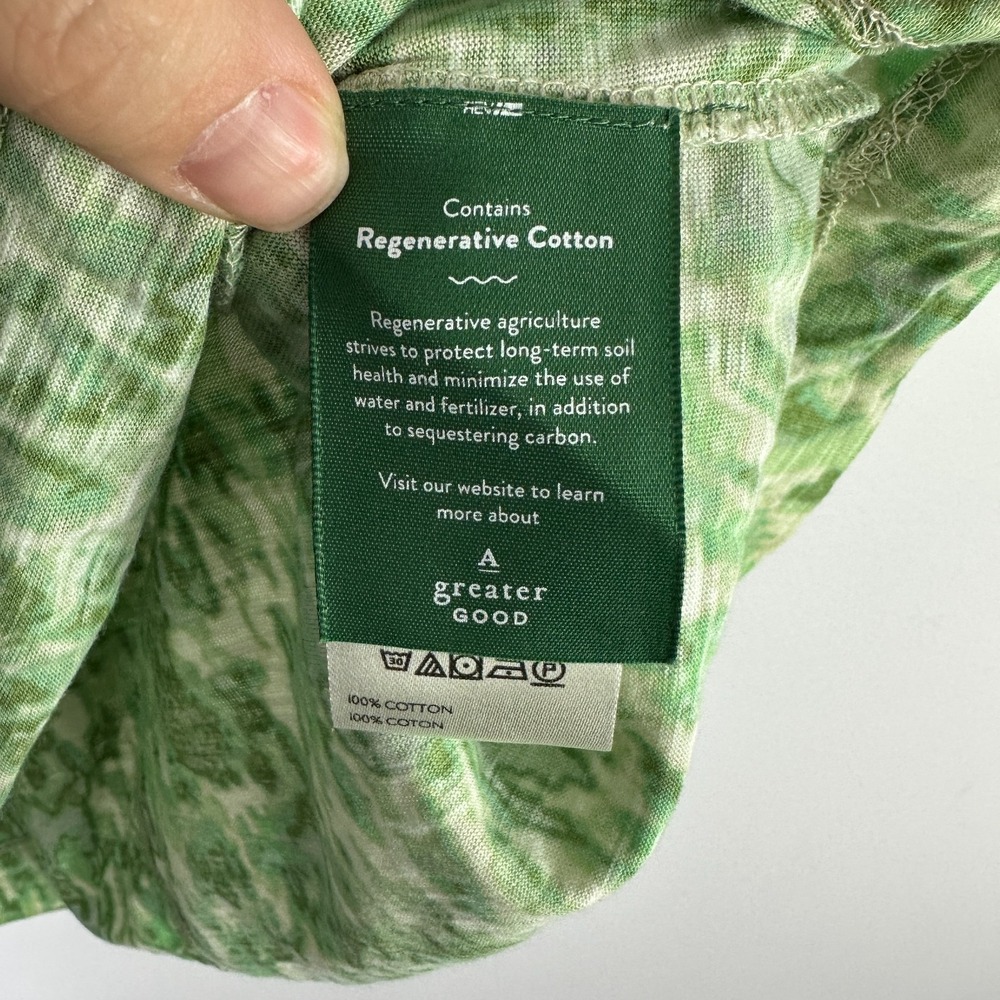 Pilcro Anthropologie Green Short Sleeve Top Women XS Granola Earthy Indie Cotton - Picture 3 of 7